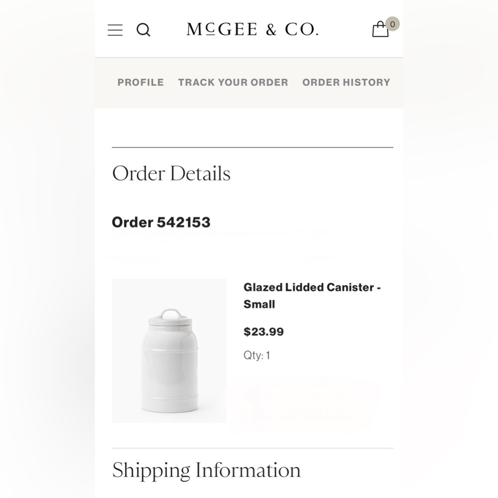 Studio McGee white Canister